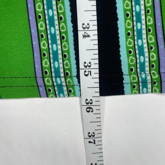 Sandra Darren Women's Blue Green Paisley 3/4 Sleeve Midi Dress Career Sz 10 - Picture 7 of 10